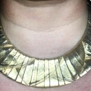 Les Bernard Signed Vintage Goldtone Choker Necklace